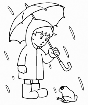Disegno di pioggia da stampare e colorare 53