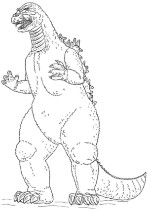 Disegno di Godzilla da stampare e colorare 2