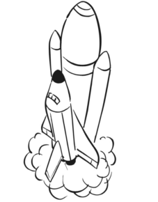 Disegno di astronave da stampare e colorare 11