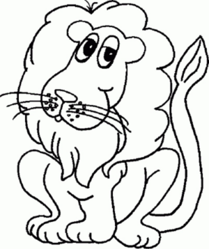 Disegno di leone da stampare e colorare 15