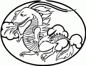 Disegno di dragone da stampare e colorare 74