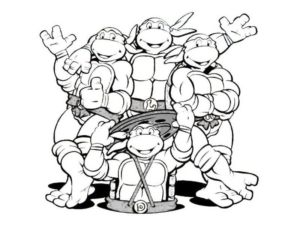 Disegno di Tartarughe Ninja da stampare e colorare 6