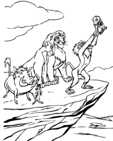 Disegno di Re Leone da stampare e colorare 176