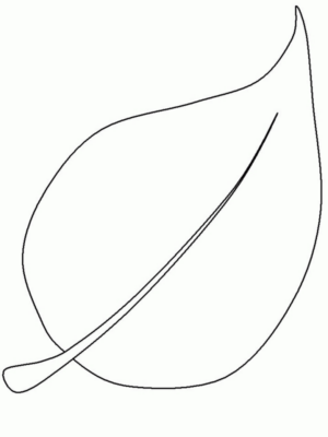 Disegno di foglia da stampare e colorare 69