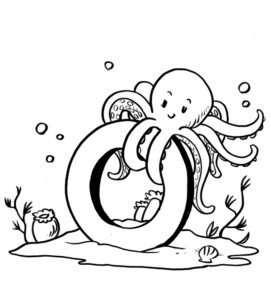 Disegno di polpo da stampare e colorare 28
