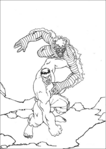 Disegno di Hulk da stampare e colorare 36