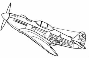 Disegno di aereo militare da stampare e colorare 104