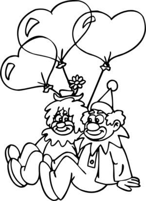 Disegno di clown da stampare e colorare 10