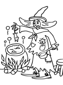 Disegno di bambino ad Halloween da stampare e colorare 17
