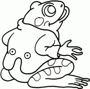 Disegno di rana da stampare e colorare 104