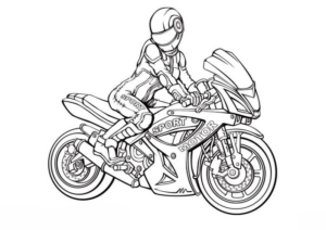 Disegno di moto da stampare e colorare 33