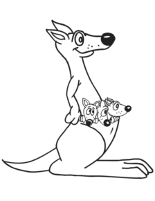Disegno di canguro da stampare e colorare 5