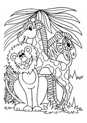 Disegno di leone da stampare e colorare 1