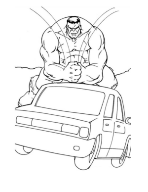 Disegno di Hulk da stampare e colorare 83