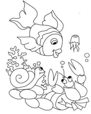 Disegno di pesce da stampare e colorare 168
