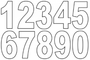 Disegno di numero da stampare e colorare 2