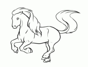 Disegno di cavallo da stampare e colorare 248