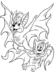 Disegno di pipistrello da stampare e colorare 9