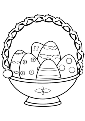 Disegno di uovo di Pasqua da stampare e colorare 142