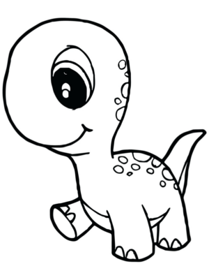 Disegno di Brontosauro da stampare e colorare 14