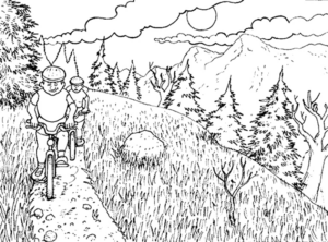 Disegno di paesaggio da stampare e colorare 30