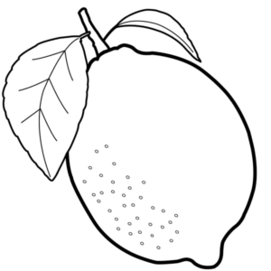 Disegno di limone da stampare e colorare 5
