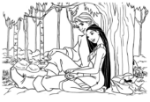 Disegni di Pochaontas da colorare