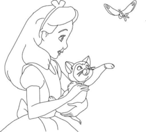 Disegno di Alice nel paese delle meraviglie da stampare e colorare 32