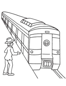 Disegno di treno da stampare e colorare 49