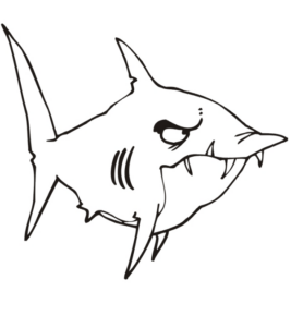 Disegno di squalo da stampare e colorare 18