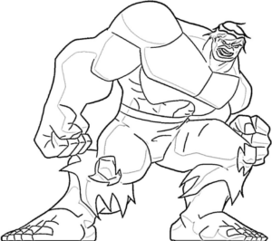 Disegno di Hulk da stampare e colorare 122