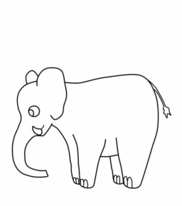 Disegno di elefante da stampare e colorare 29