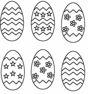 Disegno di uovo di Pasqua da stampare e colorare 219