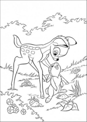 Disegno di Bambi da stampare e colorare 65
