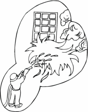 Disegno di pompiere da stampare e colorare 67