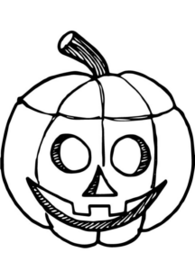 Disegno di zucca di Halloween da stampare e colorare 133