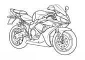 Disegni di Moto da colorare