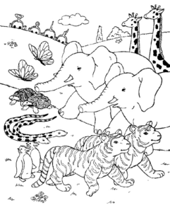 Disegno di elefante da stampare e colorare 2