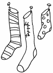 Disegno di calza di Natale da stampare e colorare 32