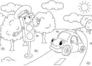 Disegno di semaforo da stampare e colorare 18