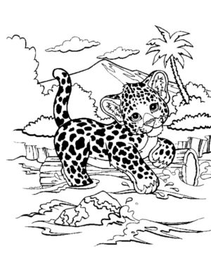 Disegno di leopardo da stampare e colorare 45