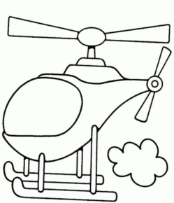 Disegno di elicottero da stampare e colorare 4