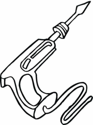 Disegno di utensile da lavoro da stampare e colorare 6