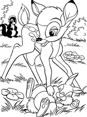 Disegno di Bambi da stampare e colorare 52