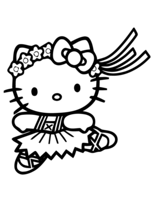 Disegno di Hello Kitty da stampare e colorare 7
