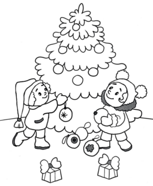 Disegno di albero di Natale da stampare e colorare 159