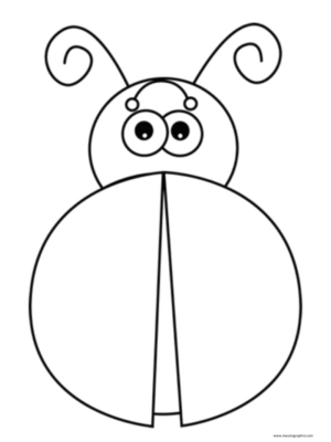 Disegno di coccinella da stampare e colorare