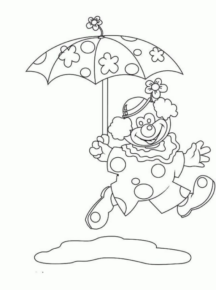 Disegno di clown da stampare e colorare 47