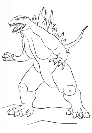 Disegno di Godzilla da stampare e colorare 8