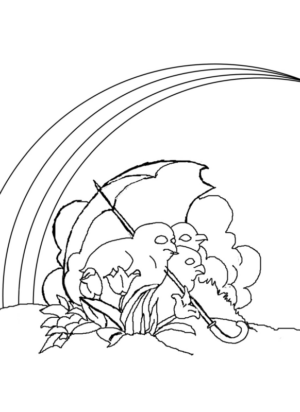 Disegno di arcobaleno da stampare e colorare 34